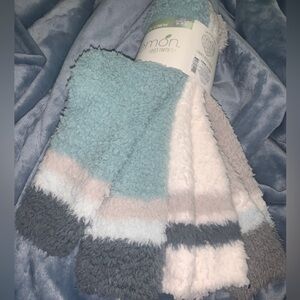 LEMON 3 Pair Cozy Crew Fluffy Socks